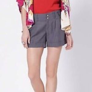 Anthropologie Navy Linen Shorts | Size 4
